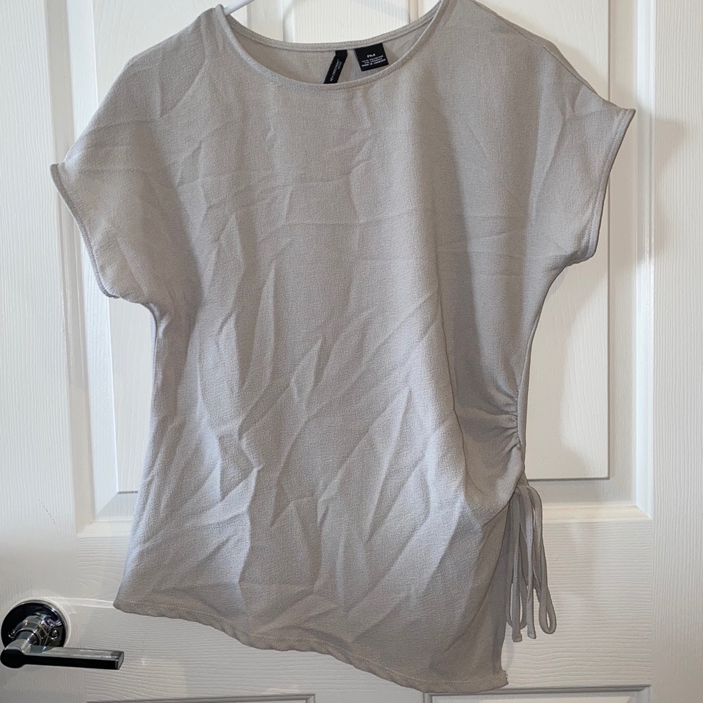 Short sleeve dressy blouse, Petite Medium